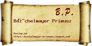 Büchelmayer Primusz névjegykártya